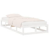 Vidaxl bedframe massief hout wit 75x190 cm