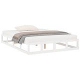 Vidaxl bedframe massief hout wit 135x190 cm