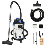 Vidaxl nat- en droogzuiger 1200 w 30 l zilverkleurig