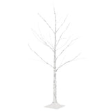 Vidaxl berkenboom led 48 led's warmwit 120 cm wit