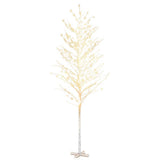 Vidaxl berkenboom led 672 led's warmwit 400 cm wit