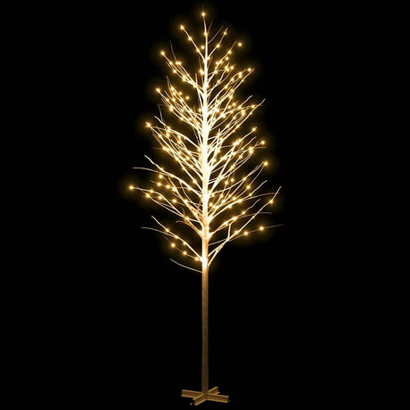 Vidaxl berkenboom led 672 led's warmwit 400 cm wit