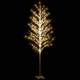 Vidaxl berkenboom led 672 led's warmwit 400 cm wit