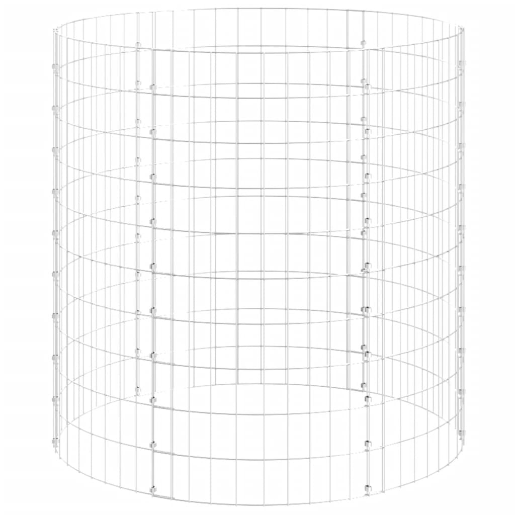 VidaXL Compostbak Ø100x100 cm gegalvaniseerd staal