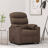 Vidaxl fauteuil verstelbaar stof bruin