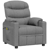 Vidaxl massagestoel stof lichtgrijs