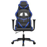 Vidaxl massage gamestoel kunstleer zwart en blauw