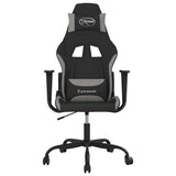 Vidaxl massage gamestoel stof zwart en lichtgrijs