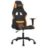 Vidaxl massage gamestoel stof zwart en oranje