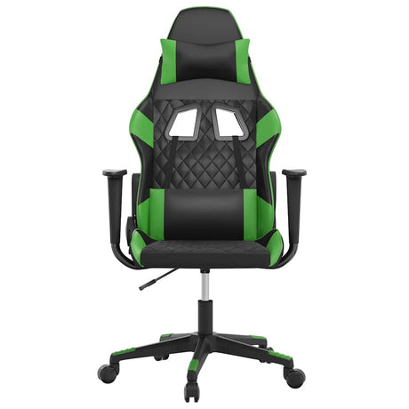 Vidaxl massage gamestoel kunstleer zwart en groen