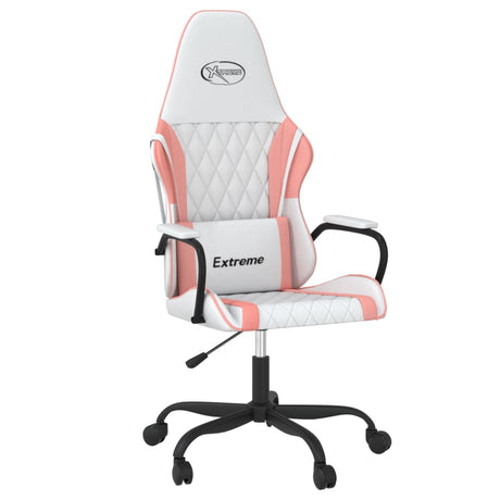 Vidaxl massage gamestoel kunstleer wit en roze