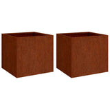 Vidaxl plantenbakken 2 st 42x40x39 cm cortenstaal