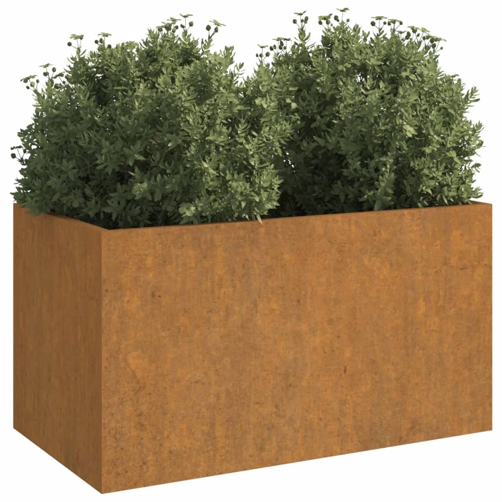 Vidaxl plantenbak 62x30x29 cm cortenstaal