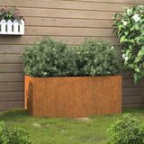 Vidaxl plantenbak 62x30x29 cm cortenstaal