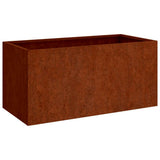Vidaxl plantenbak 62x40x39 cm cortenstaal