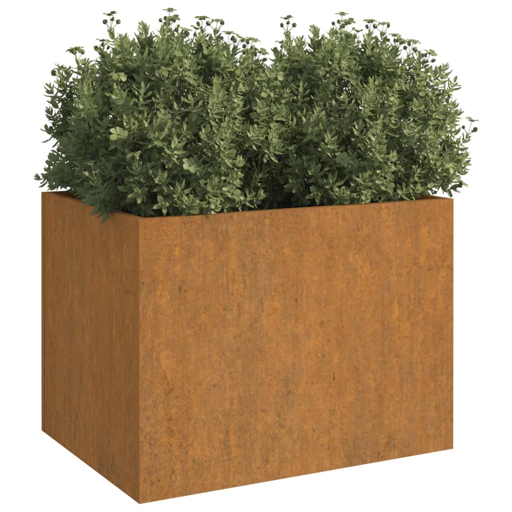 Vidaxl plantenbak 62x47x46 cm cortenstaal