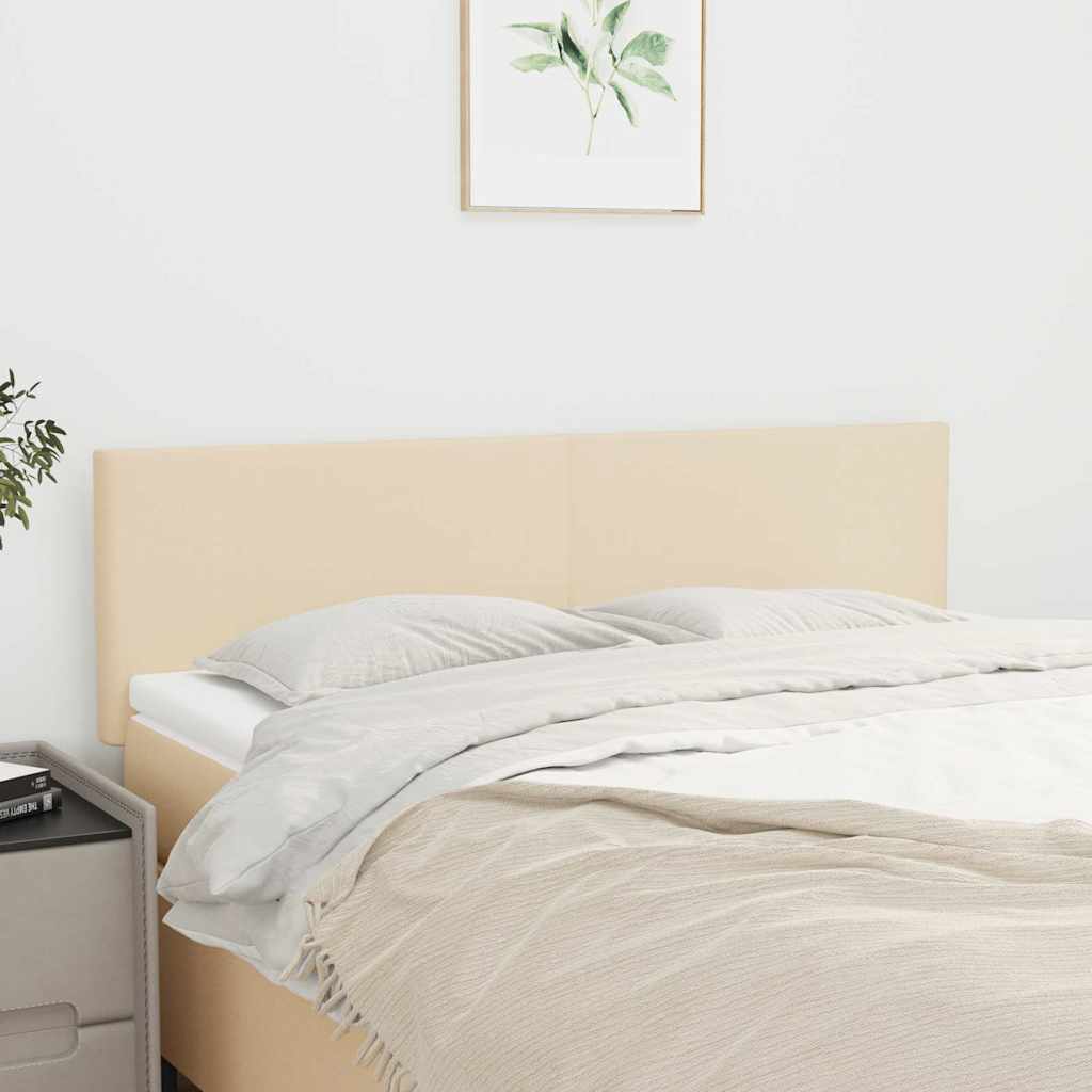Vidaxl hoofdborden 2 st 72x5x78 88 cm stof crèmekleurig