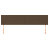 Vidaxl hoofdborden 2 st 100x5x78 88 cm stof donkerbruin