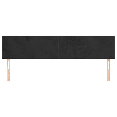 Vidaxl hoofdborden 2 st 100x5x78 88 cm fluweel zwart