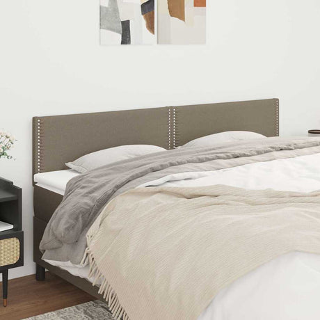 Vidaxl hoofdborden 2 st 90x5x78 88 cm stof taupe