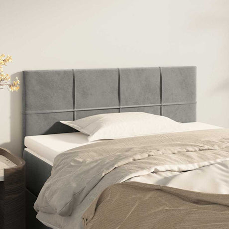 Vidaxl hoofdbord 80x5x78 88 cm fluweel lichtgrijs