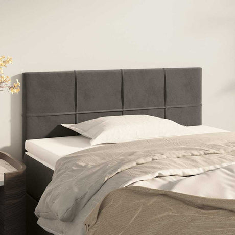 Vidaxl hoofdbord 80x5x78 88 cm fluweel donkergrijs