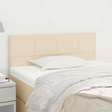 Vidaxl hoofdbord 100x5x78 88 cm stof crèmekleurig