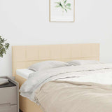 Vidaxl hoofdborden 2 st 72x5x78 88 cm stof crèmekleurig
