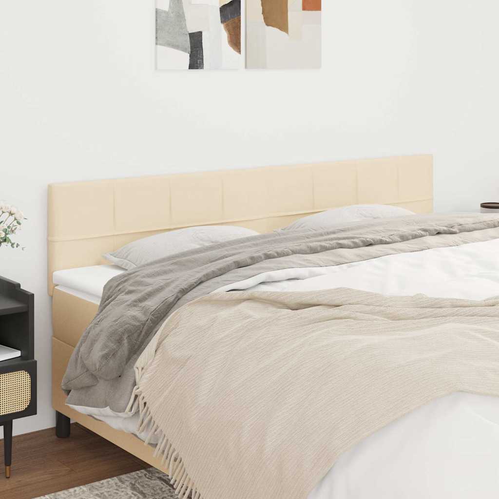 Vidaxl hoofdborden 2 st 90x5x78 88 cm stof crèmekleurig