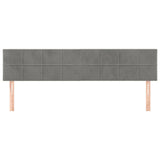 Vidaxl hoofdborden 2 st 90x5x78 88 cm fluweel lichtgrijs
