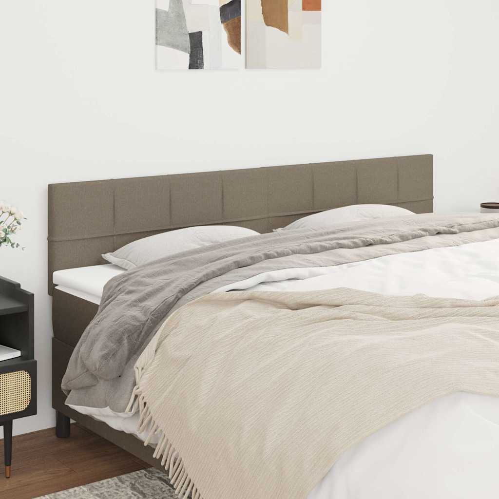 Vidaxl hoofdborden 2 st 100x5x78 88 cm stof taupe
