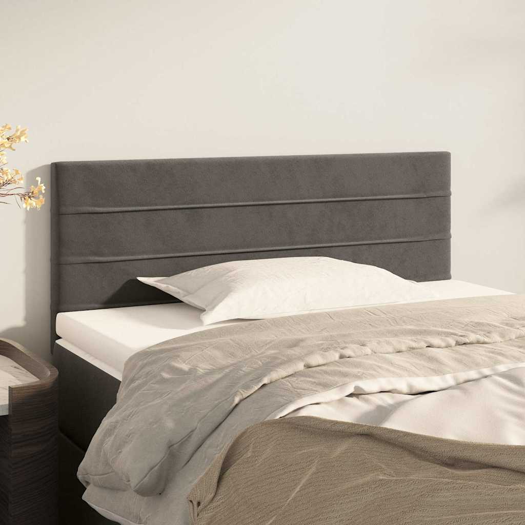 Vidaxl hoofdbord 100x5x78 88 cm fluweel donkergrijs