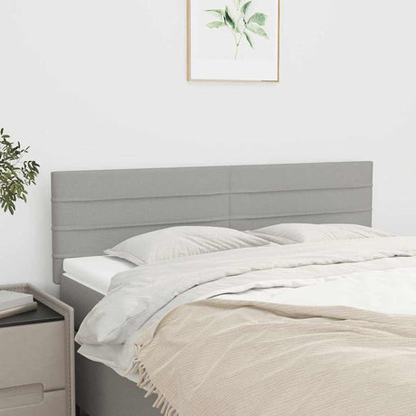 Vidaxl hoofdborden 2 st 72x5x78 88 cm stof lichtgrijs