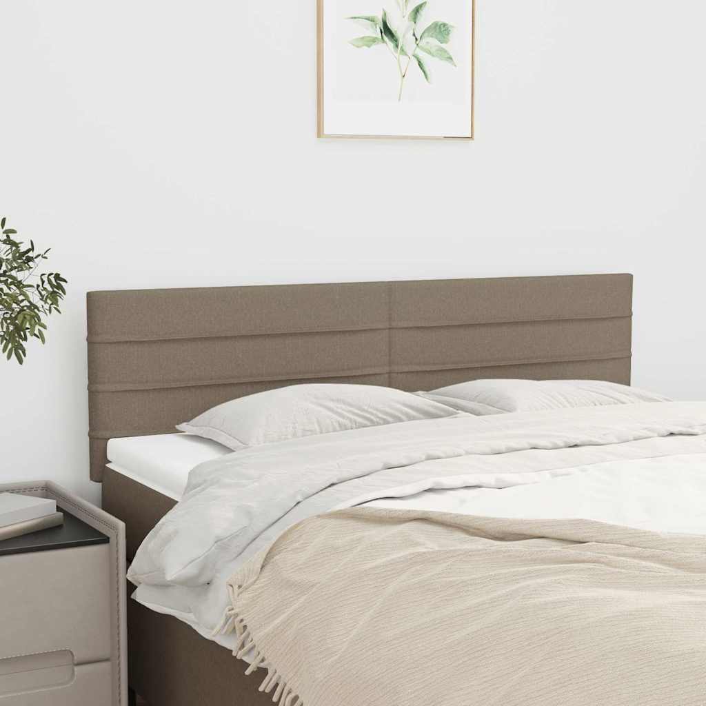 Vidaxl hoofdborden 2 st 72x5x78 88 cm stof taupe
