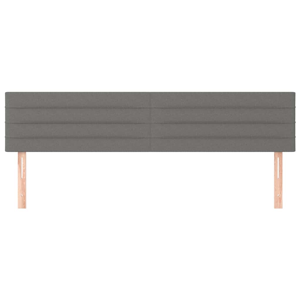 Vidaxl hoofdborden 2 st 100x5x78 88 cm stof donkergrijs