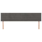 Vidaxl hoofdborden 2 st 100x5x78 88 cm fluweel donkergrijs