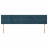 Vidaxl hoofdborden 2 st 100x5x78 88 cm fluweel donkerblauw