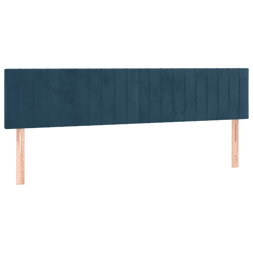 Vidaxl hoofdborden 2 st 80x5x78 88 cm fluweel donkerblauw