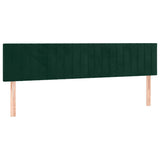Vidaxl hoofdborden 2 st 90x5x78 88 cm fluweel donkergroen