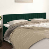 Vidaxl hoofdborden 2 st 90x5x78 88 cm fluweel donkergroen