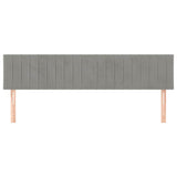 Vidaxl hoofdborden 2 st 100 x 5 x 78 88 cm fluweel lichtgrijs