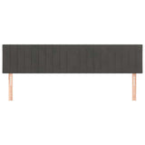 Vidaxl hoofdborden 2 st 100x5x78 88 cm fluweel donkergrijs