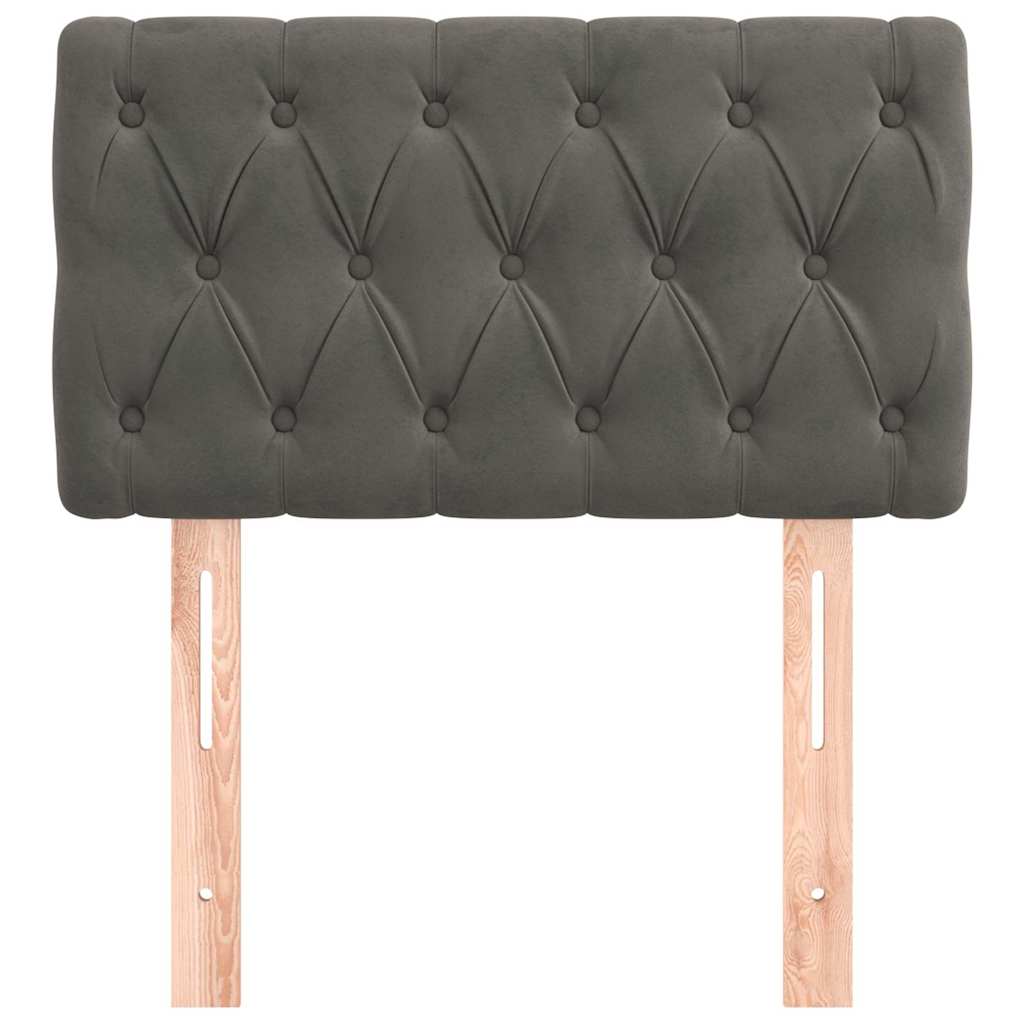 Vidaxl hoofdbord 80x7x78 88 cm fluweel donkergrijs