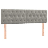 Vidaxl hoofdborden 2 st 72x7x78 88 cm fluweel lichtgrijs