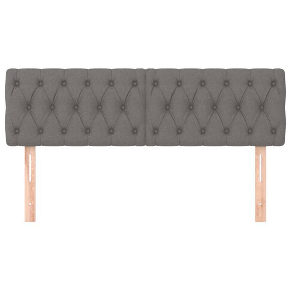 Vidaxl hoofdborden 2 st 80x7x78 88 cm stof donkergrijs