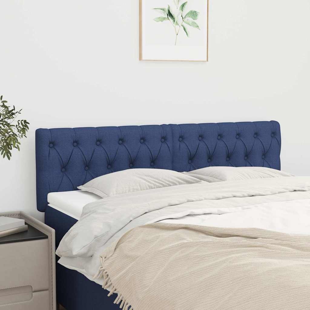 Vidaxl hoofdborden 2 st 80x7x78 88 cm stof blauw