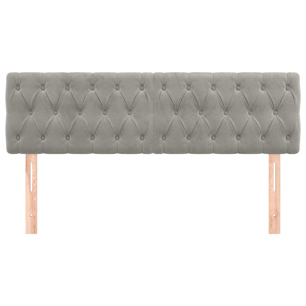 Vidaxl hoofdborden 2 st 80x7x78 88 cm fluweel lichtgrijs