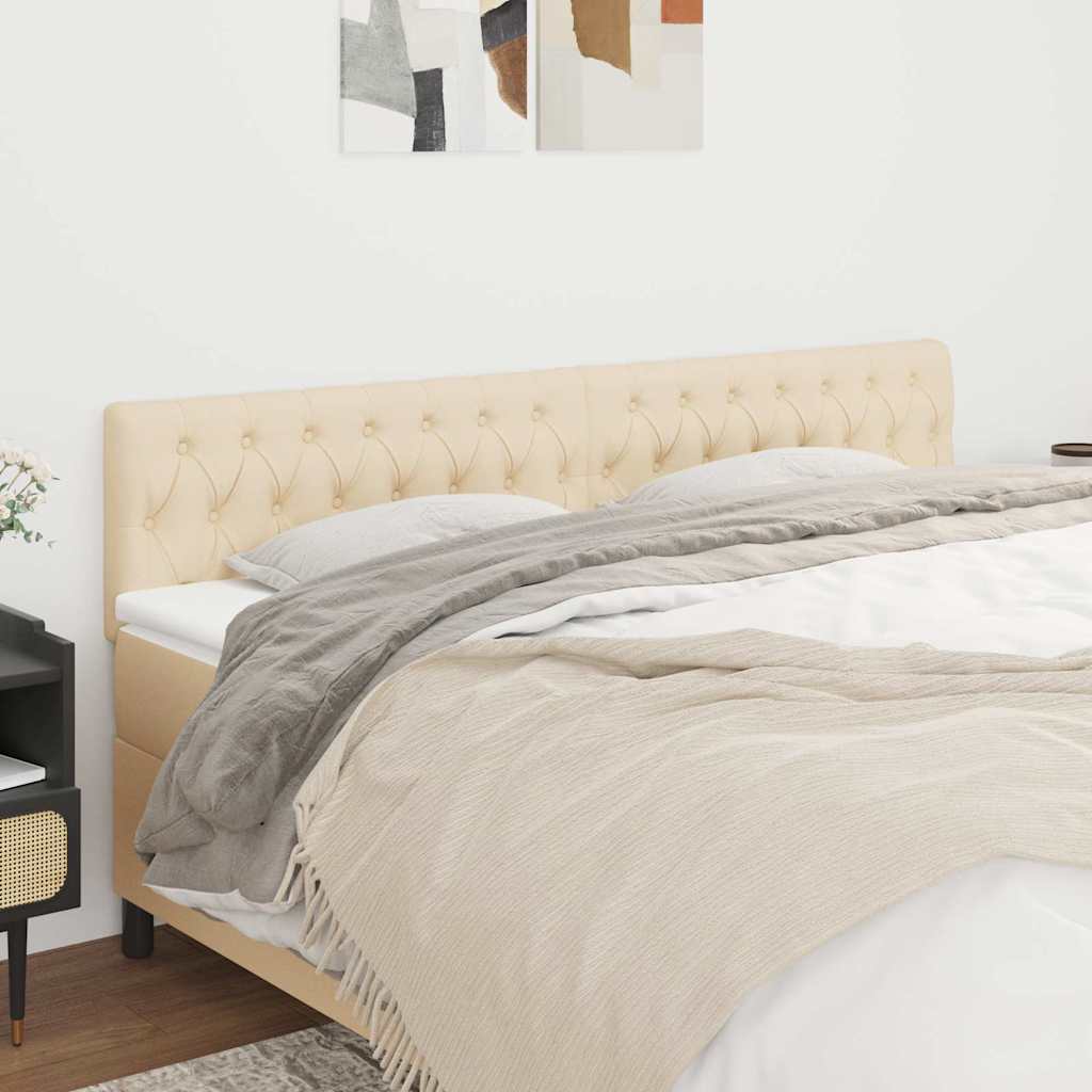 Vidaxl hoofdborden 2 st 90x7x78 88 cm stof crèmekleurig