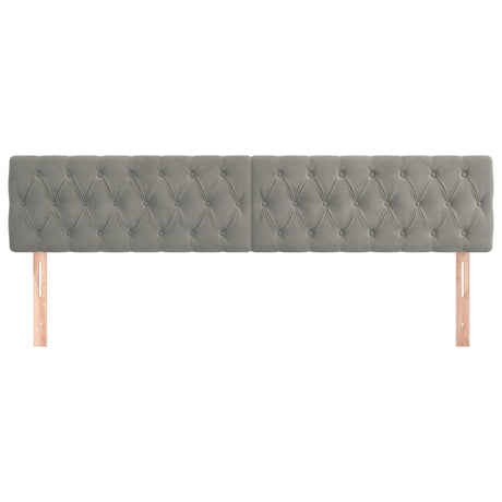 Vidaxl hoofdborden 2 st 90x7x78 88 cm fluweel lichtgrijs