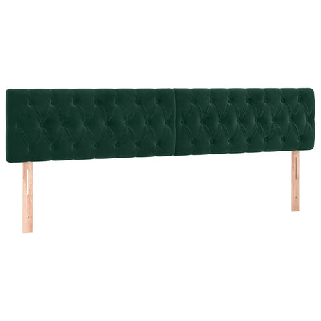 Vidaxl hoofdborden 2 st 90x7x78 88 cm fluweel donkergroen